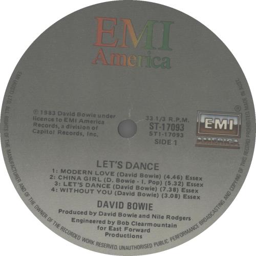 David Bowie Let's Dance vinyl LP album (LP record) Australian BOWLPLE670915