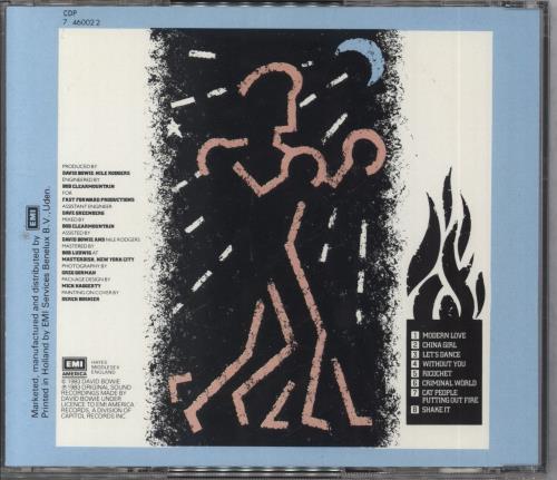 David Bowie Let's Dance CD album (CDLP) UK BOWCDLE834983