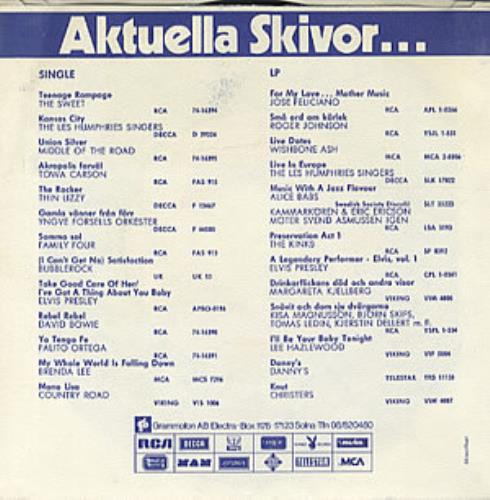 David Bowie Let's Spend The Night Together 7" vinyl single (7 inch record / 45) Swedish BOW07LE323560