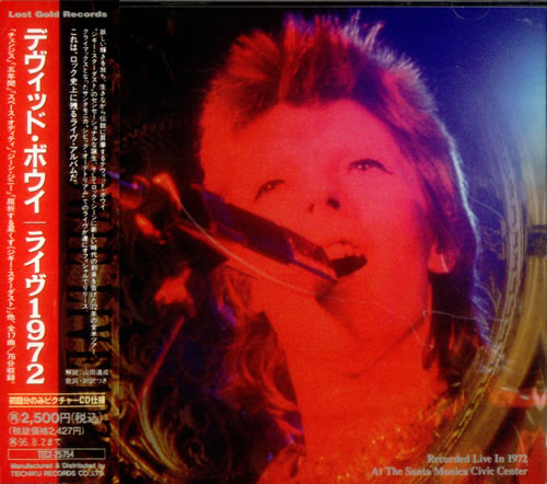 David Bowie Live 1972 CD album (CDLP) Japanese BOWCDLI82222