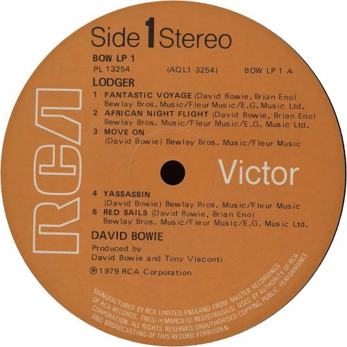 David Bowie Lodger + Insert vinyl LP album (LP record) UK BOWLPLO161279