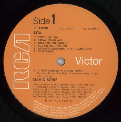 David Bowie Low - 1st - Complete vinyl LP album (LP record) UK BOWLPLO318168