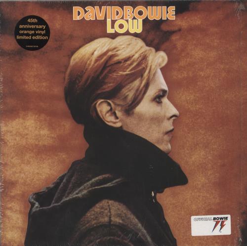 David Bowie Low - 45th Anniversary - Orange Vinyl - Opened shrink with Two Stickers vinyl LP album (LP record) UK BOWLPLO875887