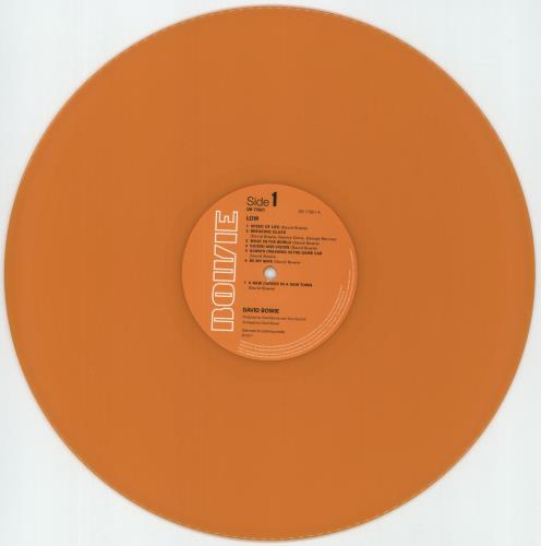 David Bowie Low - 45th Anniversary - Orange Vinyl - Opened shrink with Two Stickers vinyl LP album (LP record) UK BOWLPLO875887