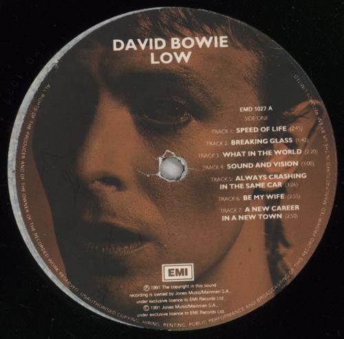 David Bowie Low - Hype Stickered - EX vinyl LP album (LP record) UK BOWLPLO877448