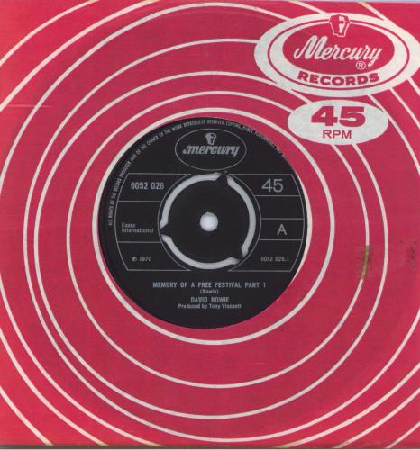 David Bowie Memory Of A Free Festival - VG 7" vinyl single (7 inch record / 45) UK BOW07ME820198