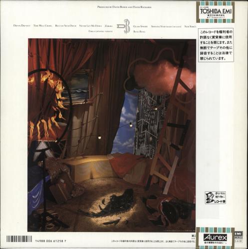 David Bowie Never Let Me Down + Poster vinyl LP album (LP record) Japanese BOWLPNE150903