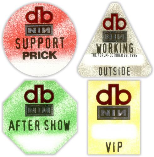 David Bowie Outside Tour Passes tour pass US BOWTPOU427326