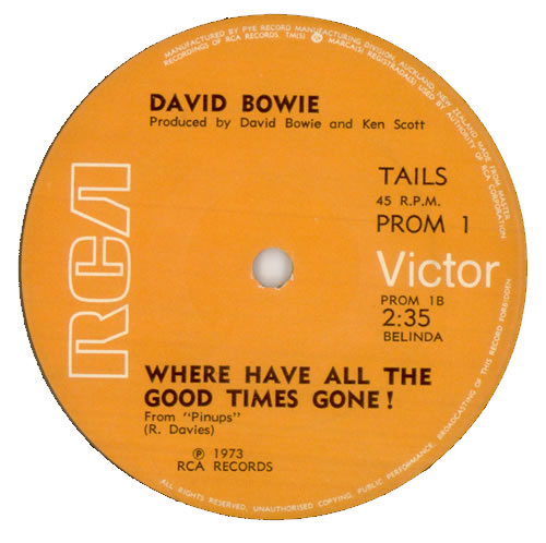David Bowie Pin Ups Sampler 7" vinyl single (7 inch record / 45) New Zealand BOW07PI224912