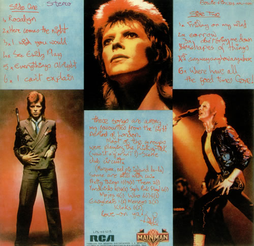 David Bowie Pin Ups vinyl LP album (LP record) Colombian BOWLPPI263890