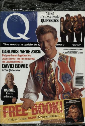 David Bowie Q - April 1990 + Photography Supplement magazine UK BOWMAQA646270