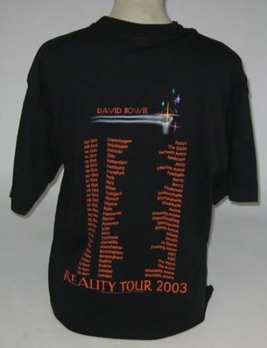 David Bowie Reality Tour T-Shirt - Small t-shirt UK BOWTSRE388217