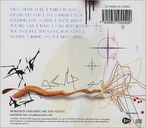 David Bowie Reality CD album (CDLP) Mexican BOWCDRE260710