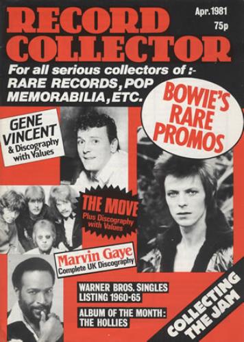 David Bowie Record Collector - April 1981 magazine UK BOWMARE401033