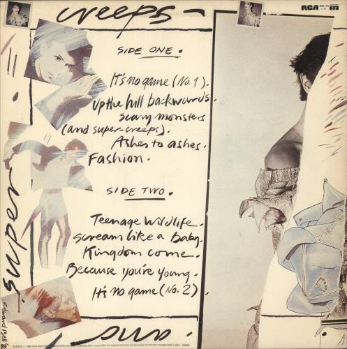 David Bowie Scary Monsters - 1st vinyl LP album (LP record) UK BOWLPSC189573