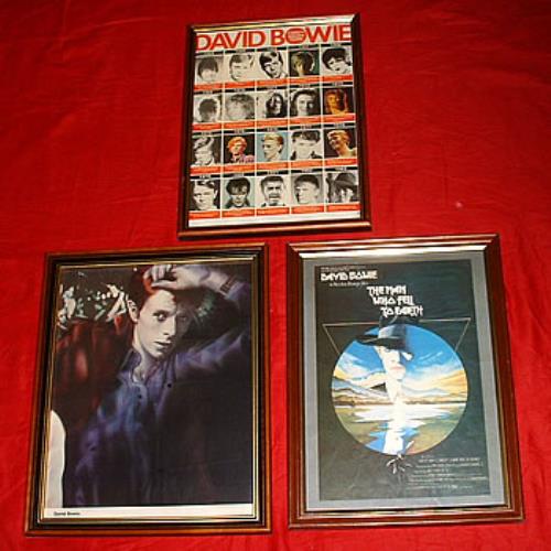 David Bowie Set Of 3 Framed Flyers/Prints artwork UK BOWARSE303600
