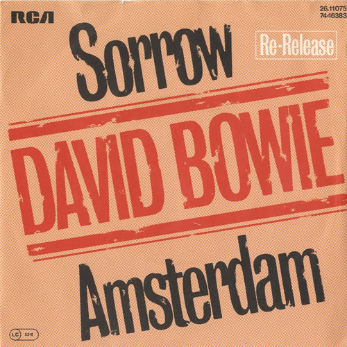 David Bowie Sorrow 7" vinyl single (7 inch record / 45) German BOW07SO171017