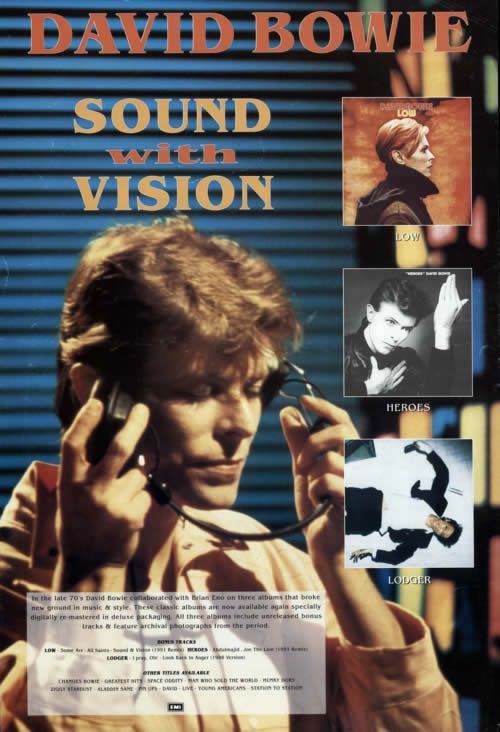 David Bowie Sound With Vision poster UK BOWPOSO61392