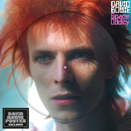 David Bowie Space Oddity + Poster - Sealed picture disc LP (vinyl picture disc album) UK BOWPDSP747031