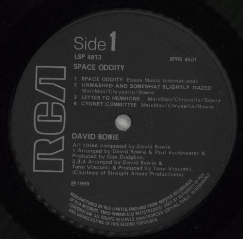 David Bowie Space Oddity - 3rd + Poster vinyl LP album (LP record) UK BOWLPSP875161