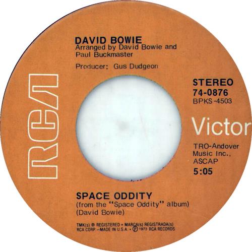 David Bowie Space Oddity - P/S 7" vinyl single (7 inch record / 45) US BOW07SP11079