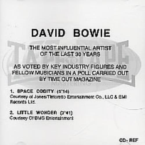 David Bowie Space Oddity CD-R acetate UK BOWCRSP127823