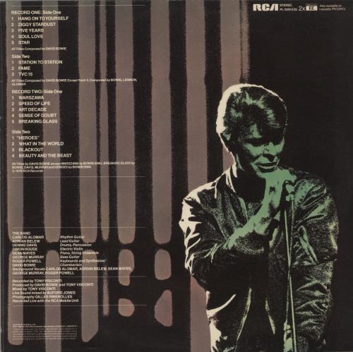 David Bowie Stage - Test Pressing + Picture Sleeve 2-LP vinyl record set (Double LP Album) UK BOW2LST875180