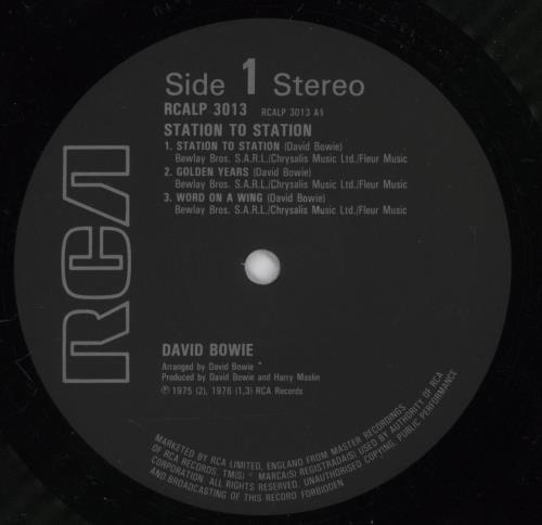 David Bowie Station To Station + Insert + Sticker vinyl LP album (LP record) UK BOWLPST893176