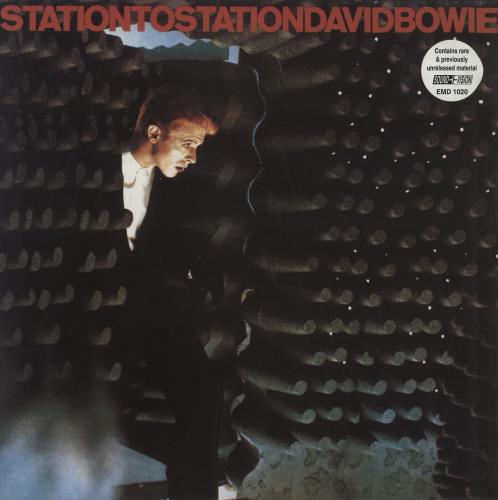 David Bowie Station To Station + Promo Sticker vinyl LP album (LP record) UK BOWLPST864834