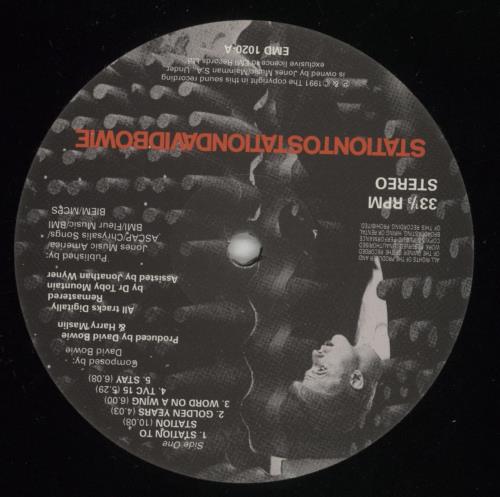 David Bowie Station To Station + Promo Sticker vinyl LP album (LP record) UK BOWLPST864834