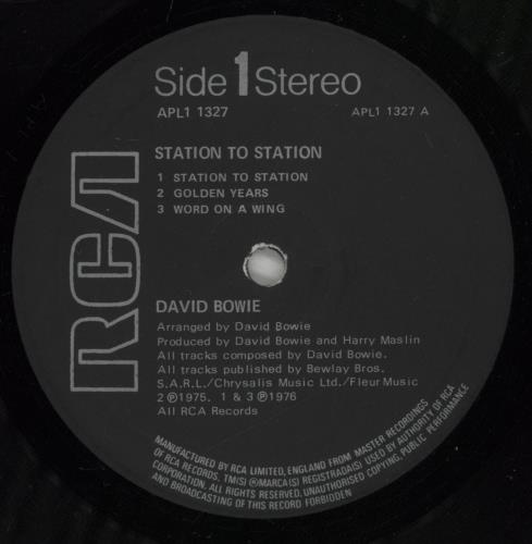 David Bowie Station To Station - Black Label vinyl LP album (LP record) UK BOWLPST553865