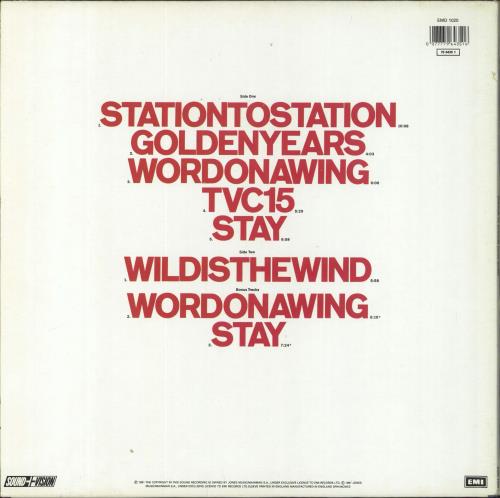 David Bowie Station To Station - EX vinyl LP album (LP record) UK BOWLPST807630