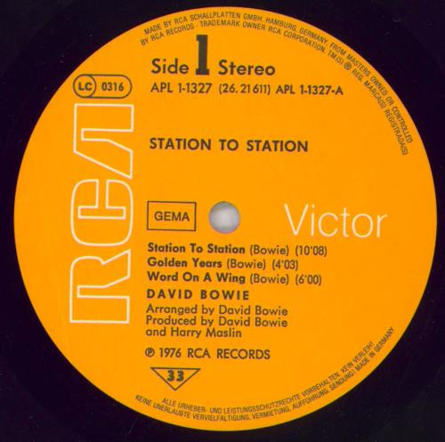 David Bowie Station To Station - EX vinyl LP album (LP record) German BOWLPST826537