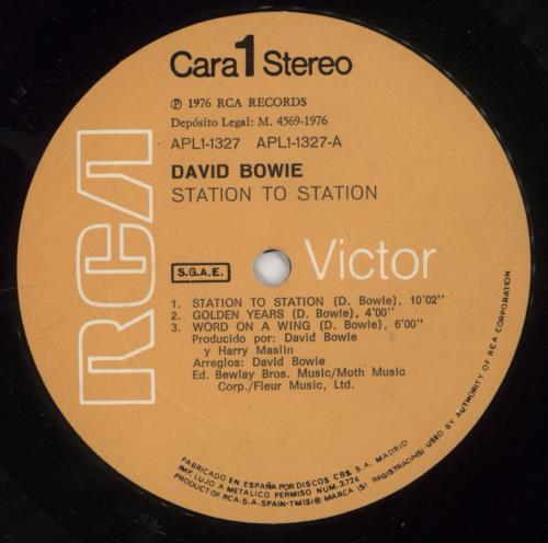 David Bowie Station To Station vinyl LP album (LP record) Spanish BOWLPST300987