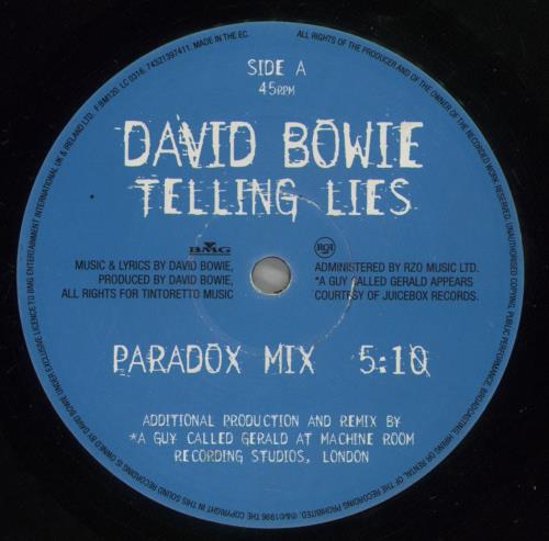 David Bowie Telling Lies 12" vinyl single (12 inch record / Maxi-single) UK BOW12TE86459