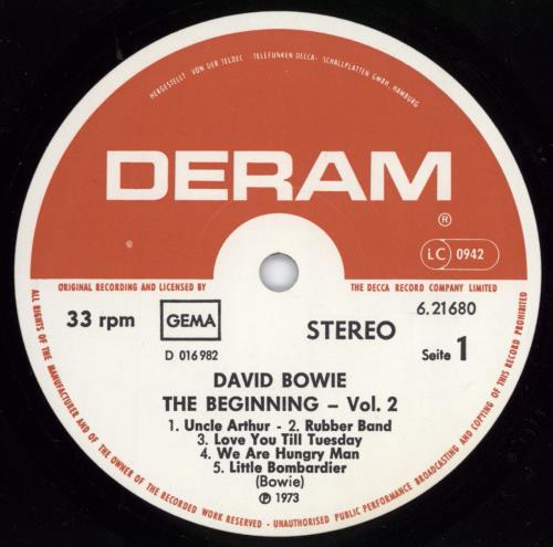 David Bowie The Beginning Vol.2 - 2nd vinyl LP album (LP record) German BOWLPTH773914