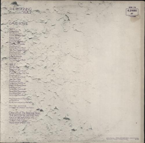 David Bowie The Beginning Vol.2 vinyl LP album (LP record) German BOWLPTH248007