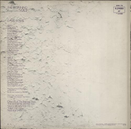 David Bowie The Beginning Vol.2 vinyl LP album (LP record) German BOWLPTH647403