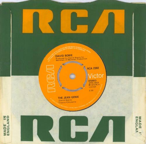 David Bowie The Jean Genie - 1st - 4pr 7" vinyl single (7 inch record / 45) UK BOW07TH555006