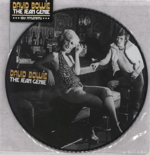 David Bowie The Jean Genie 7" vinyl picture disc (7 inch picture disc single) UK BOW7PTH839687
