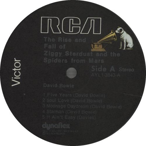 David Bowie The Rise & Fall Of Ziggy Stardust vinyl LP album (LP record) US BOWLPTH670902