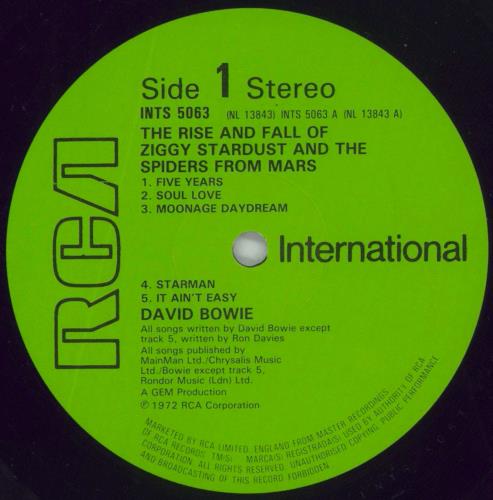 David Bowie The Rise And Fall Of Ziggy Stardust & The Spiders From Mars - EX vinyl LP album (LP record) UK BOWLPTH628360
