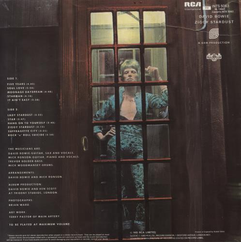 David Bowie The Rise And Fall Of Ziggy Stardust & The Spiders From Mars - EX vinyl LP album (LP record) UK BOWLPTH628360