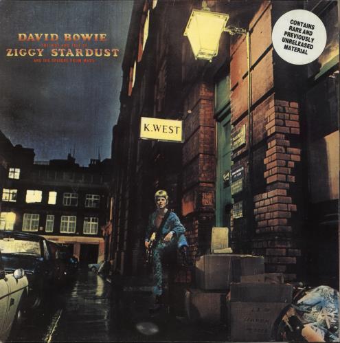 David Bowie The Rise And Fall Of Ziggy Stardust - Sticker - EX vinyl LP album (LP record) UK BOWLPTH727105