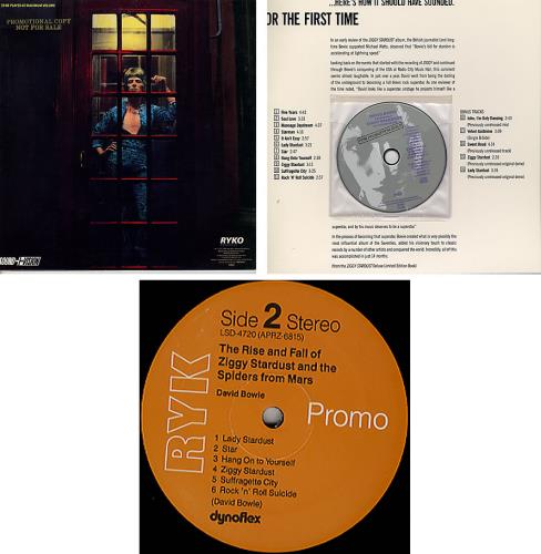 David Bowie The Rise And Fall Of Ziggy Stardust And The Spiders From Mar media press kit US BOWKITH348468