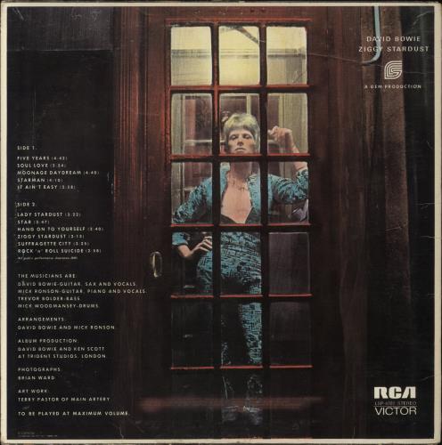 David Bowie The Rise And Fall Of Ziggy Stardust And The Spiders From Mars vinyl LP album (LP record) Canadian BOWLPTH861274