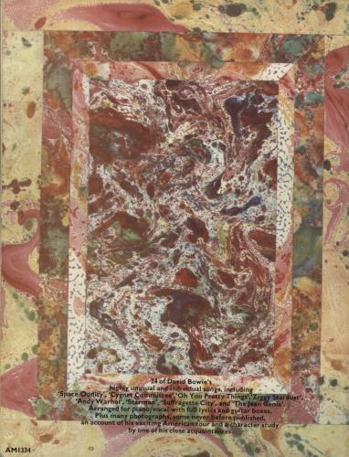 David Bowie The Songs Of David Bowie book UK BOWBKTH876918