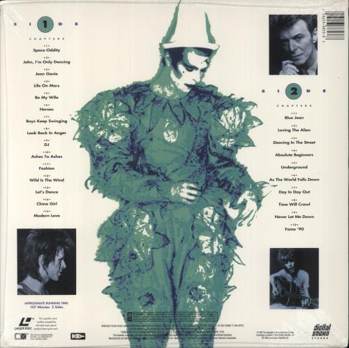 David Bowie The Video Collection laserdisc / lazerdisc US BOWLZTH857153