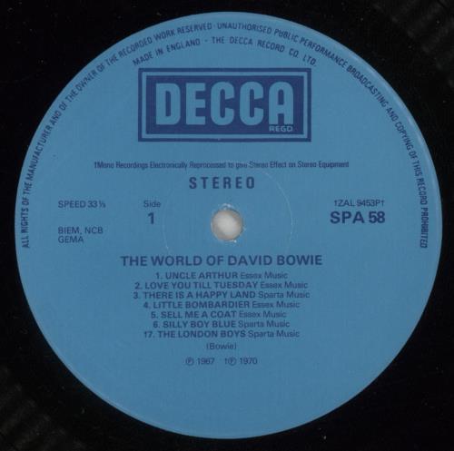 David Bowie The World Of David Bowie - Ziggy Sleeve vinyl LP album (LP record) UK BOWLPTH873887