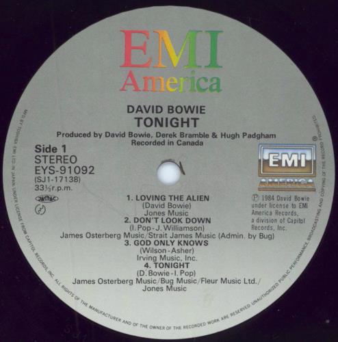 David Bowie Tonight + Obi & Poster vinyl LP album (LP record) Japanese BOWLPTO796591